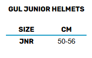 2025 Gul Junior Evo Helmets 2 0 Size Chart